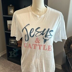 White Jesus & Cattle t-shirt